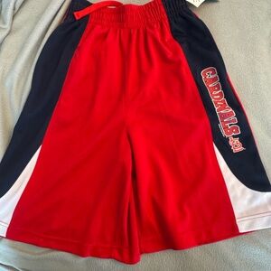 Kids Red and Black Sports Shorts